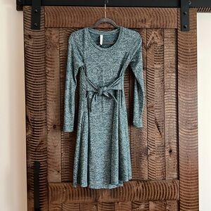 Latched Mama TEAL knit nursing/maternity dress - XS